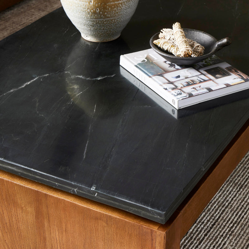 Kenneth Polished Black Coffee Table | ready to ship!
