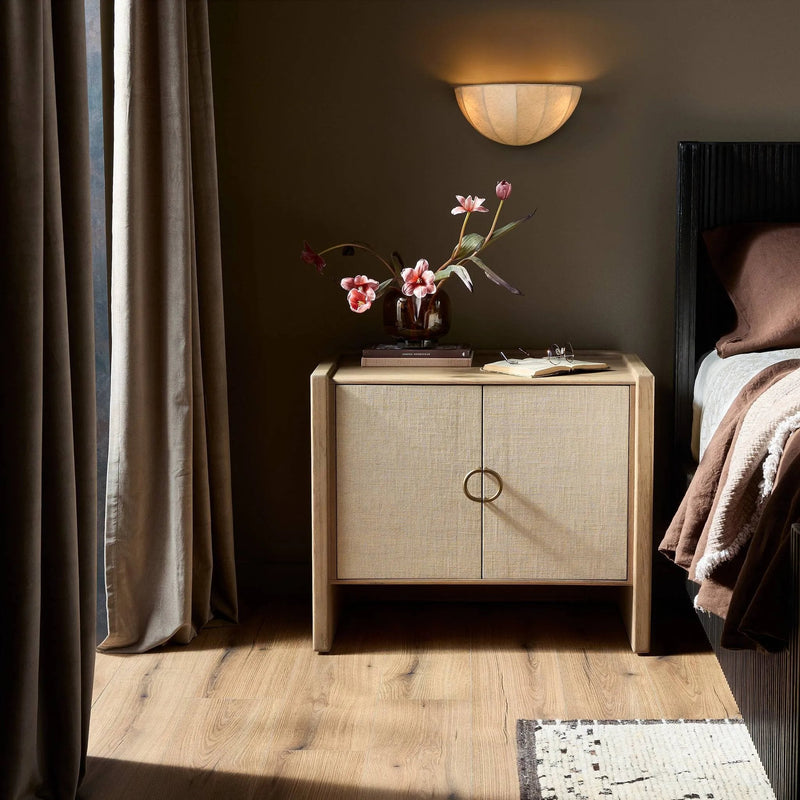 Kiran Sandy Oak Veneer Nightstand | shipping 8/18/2025