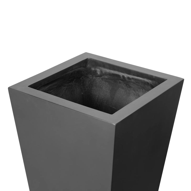 Koto Black Concrete Planter