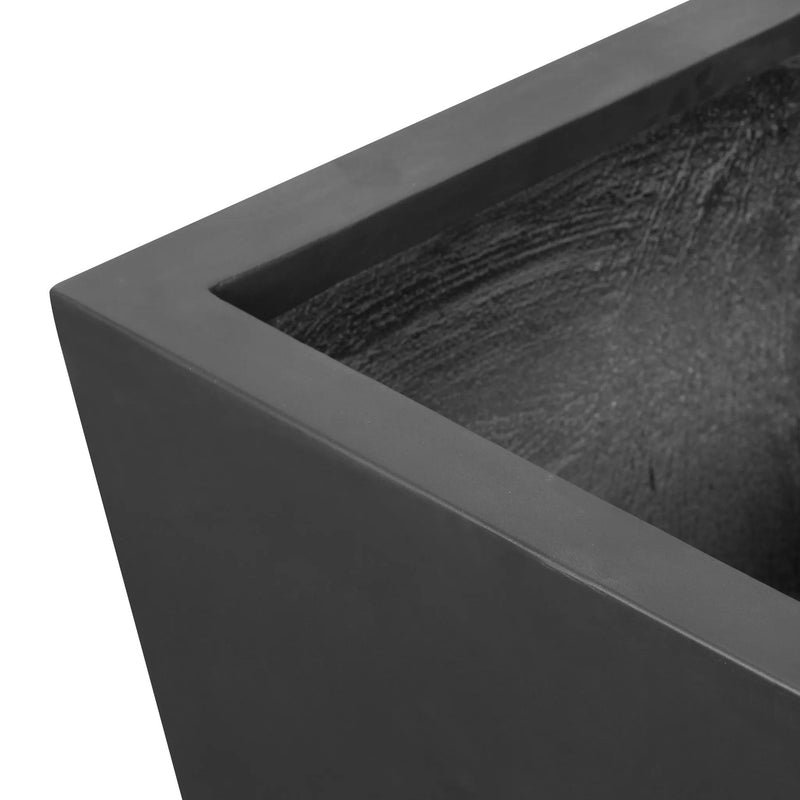 Koto Black Concrete Planter