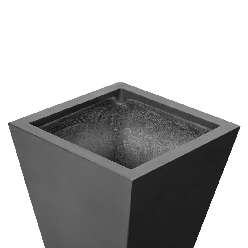 Koto Black Concrete Planter