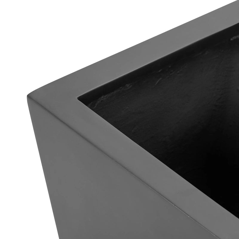 Koto Black Concrete Planter