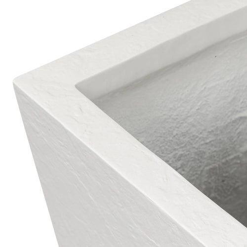 Koto Textured White Concrete Planter