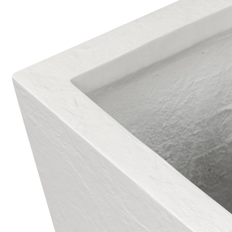 Koto Textured White Concrete Planter