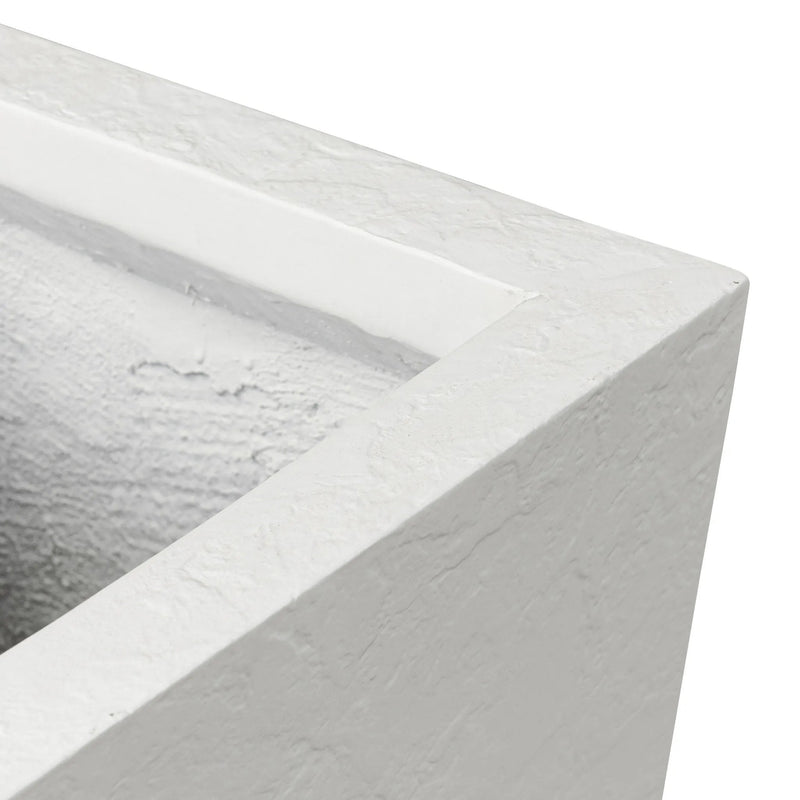 Koto Textured White Concrete Planter