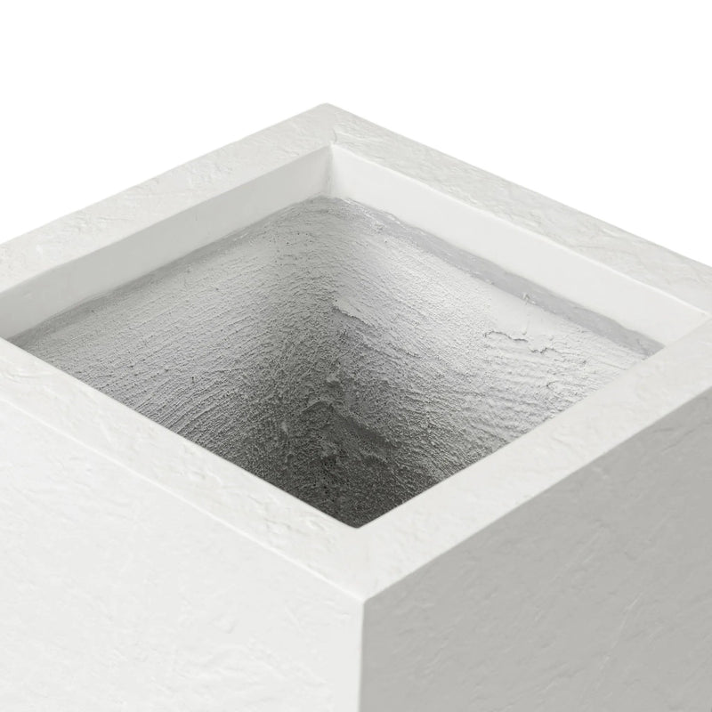 Koto Textured White Concrete Planter