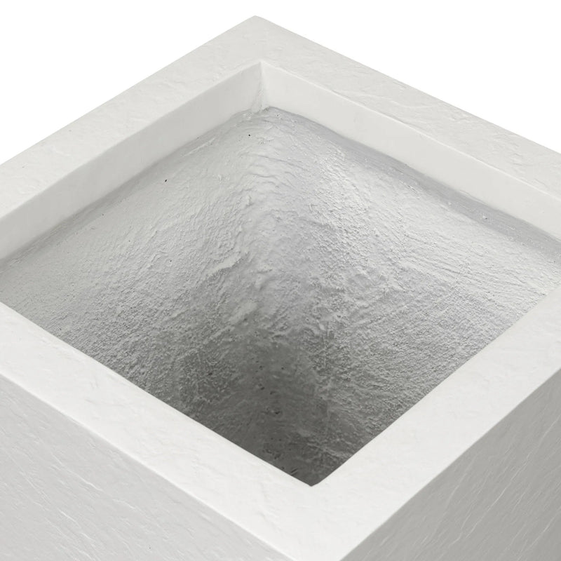 Koto Textured White Concrete Planter