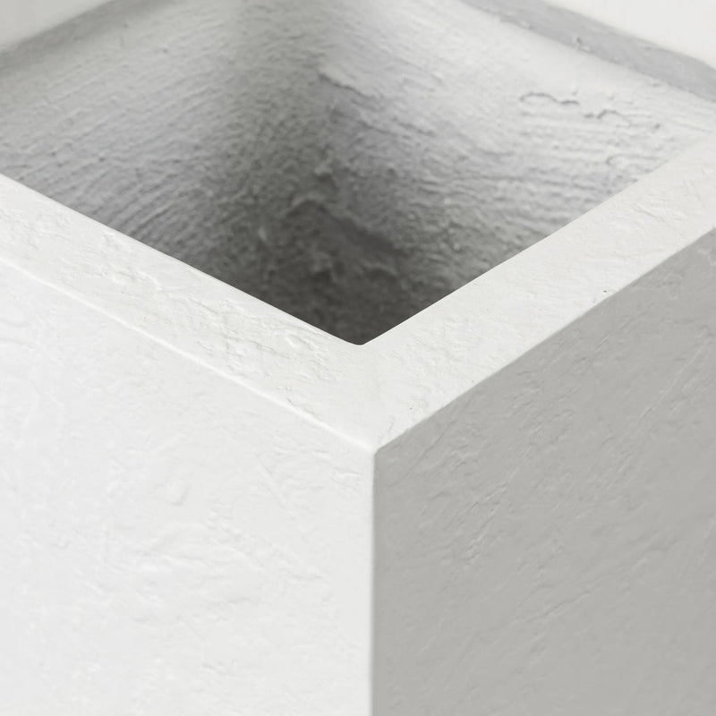 Koto Textured White Concrete Planter