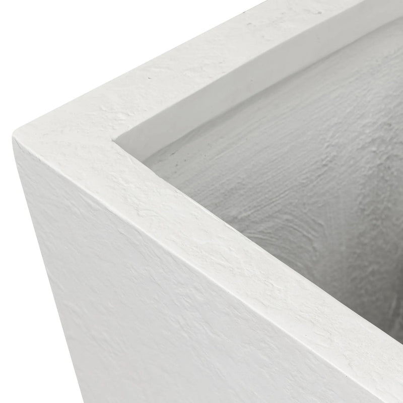 Koto Textured White Concrete Planter