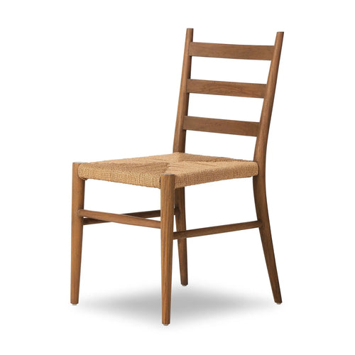 Ladder Textured Natural  Back Outdoor Dining Chair | ready to ship!