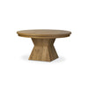 Leif Aged Natural Oak Veneer 60" Round Extension Dining Table | shipping 08/24/2025