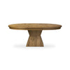Leif Aged Natural Oak Veneer 60" Round Extension Dining Table | shipping 08/24/2025