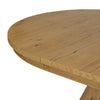 Leif Aged Natural Oak Veneer 60" Round Extension Dining Table | shipping 08/24/2025