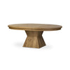 Leif Aged Natural Oak Veneer 60" Round Extension Dining Table | shipping 08/24/2025