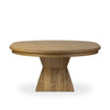 Leif Aged Natural Oak Veneer 60" Round Extension Dining Table | shipping 08/24/2025