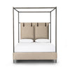 Leigh Palm Ecru Canopy Bed