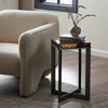 Lennie Amber Cast Glass Cast Glass End Table | ready to ship!