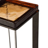 Lennie Amber Cast Glass Cast Glass End Table | ready to ship!
