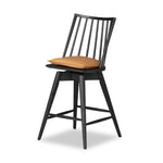 Lewis Black Counter Swivel Stool with Cushion | ready to ship!