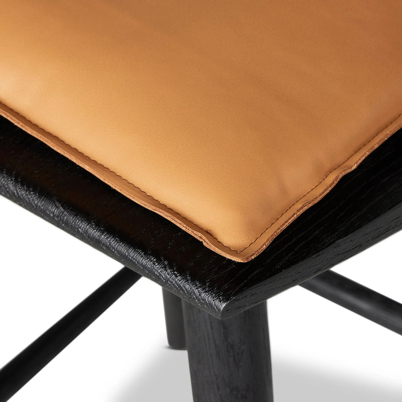 Lewis Black Counter Swivel Stool with Cushion | ready to ship!