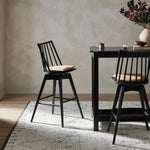 Lewis Black Counter Swivel Stool with Cushion | ready to ship!