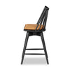 Lewis Black Counter Swivel Stool with Cushion | ready to ship!
