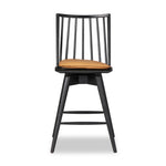 Lewis Black Counter Swivel Stool with Cushion | ready to ship!