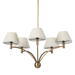 Linus Aged Brass Iron Chandelier | shipping 7/30/2025