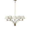 Linus Aged Brass Iron Chandelier | shipping 7/30/2025