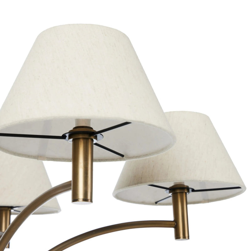 Linus Aged Brass Iron Chandelier | shipping 7/30/2025