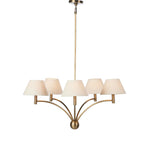 Linus Aged Brass Iron Chandelier | shipping 7/30/2025