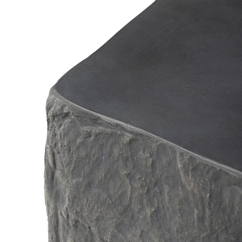 Lucius Smooth Black Concrete End Table | shipping 7/10/2025