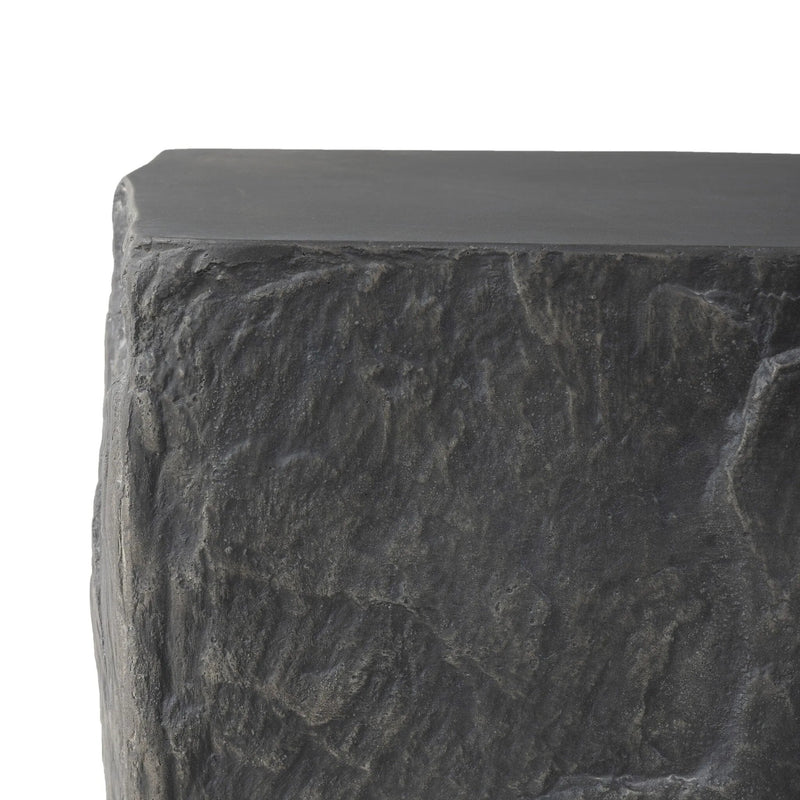 Lucius Smooth Black Concrete End Table | shipping 7/10/2025