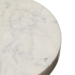 Mabel Veined White Marble Nesting End Table | shipping 01/10/2025