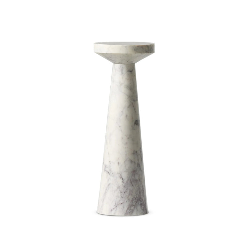 Mabel Veined White Marble Nesting End Table | shipping 01/10/2025