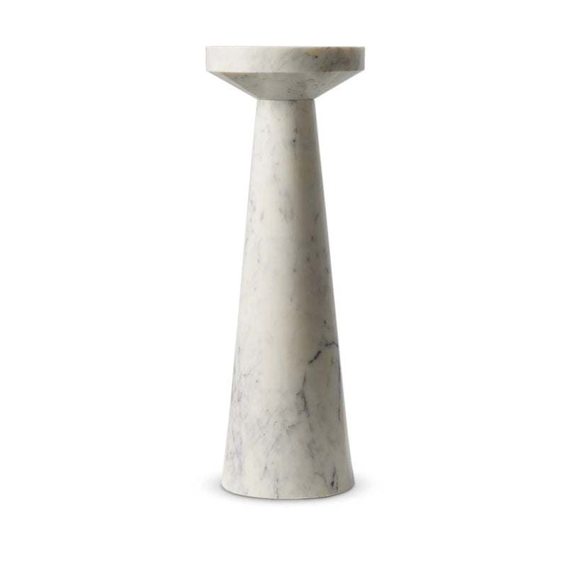 Mabel Veined White Marble Nesting End Table | shipping 01/10/2025