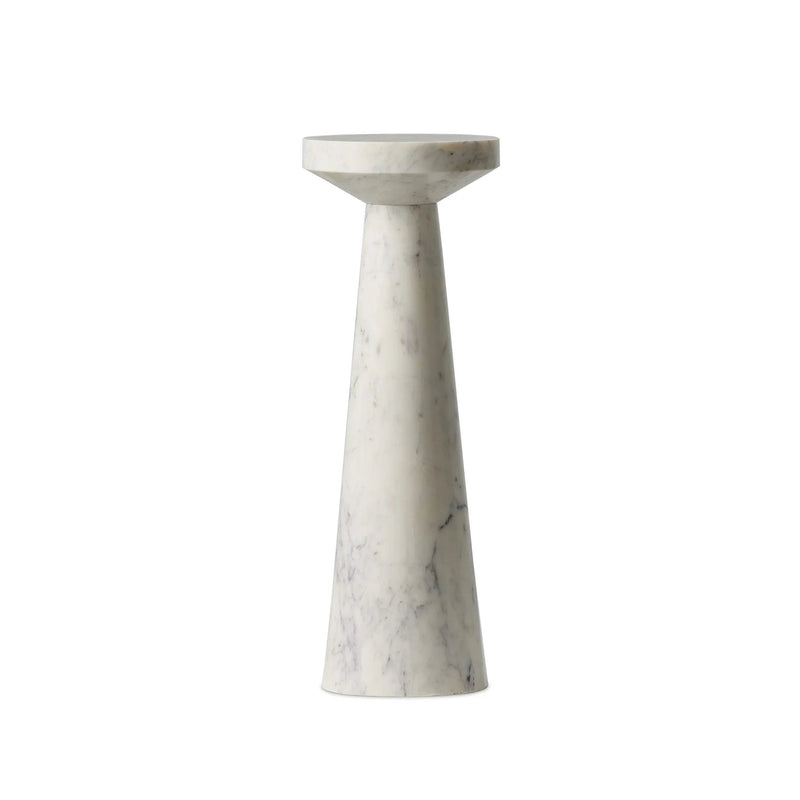 Mabel Veined White Marble Nesting End Table | shipping 01/10/2025