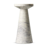 Mabel Veined White Marble Nesting End Table | shipping 01/10/2025