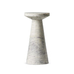 Mabel Veined White Marble Nesting End Table | shipping 01/10/2025