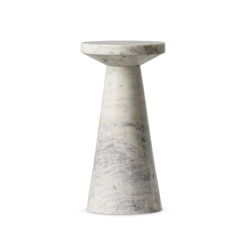 Mabel Veined White Marble Nesting End Table | shipping 01/10/2025