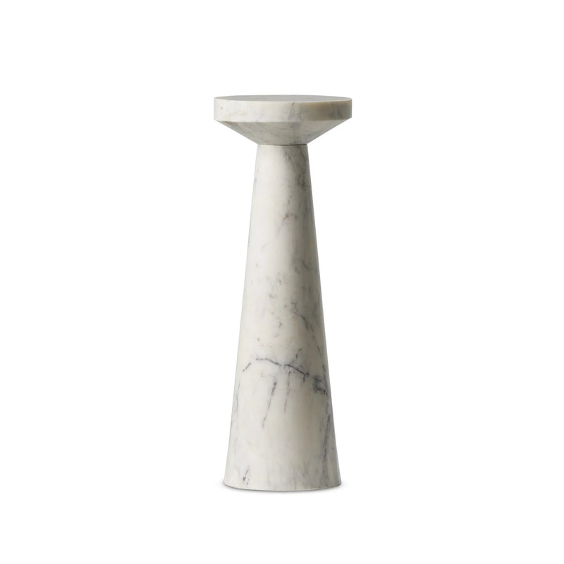 Mabel Veined White Marble Nesting End Table | shipping 01/10/2025
