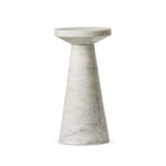 Mabel Veined White Marble Nesting End Table | shipping 01/10/2025