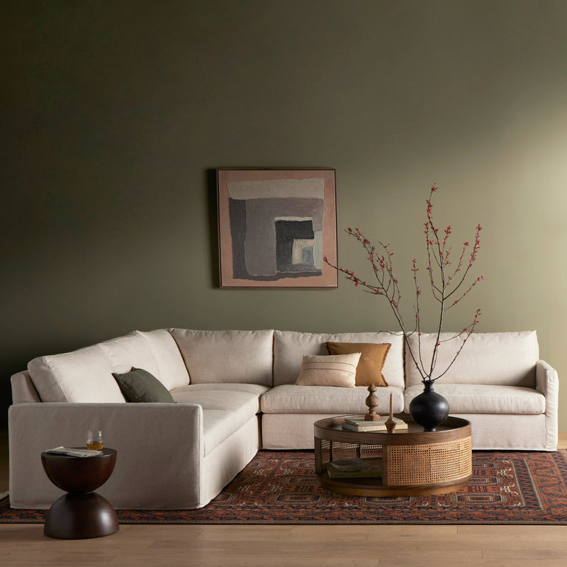 Maddox Evere Creme 3pc Corner Sectional | ready to ship!