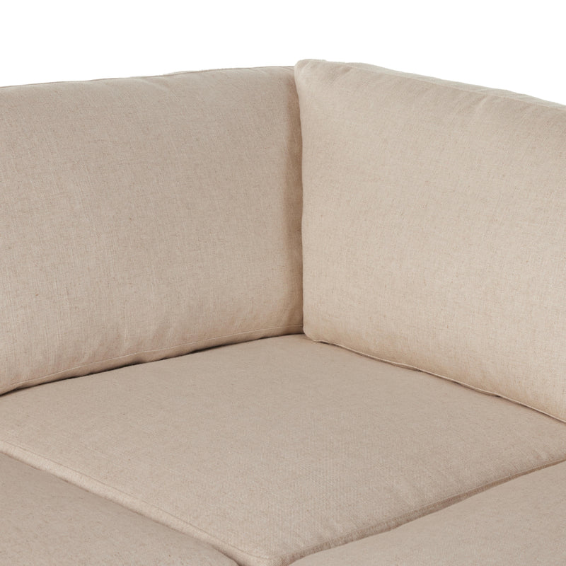 Maddox Evere Creme 3pc Corner Sectional | ready to ship!