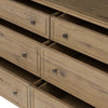 Maggie Aged Smoked Oak Resawn 6 Drawer Dresser | shipping 7/10/2025