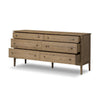 Maggie Aged Smoked Oak Resawn 6 Drawer Dresser | shipping 7/10/2025