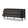 Maggie Smoked Black Oak Veneer 6 Drawer Dresser | ready to ship!