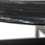 Marble Black Round Coffee Table With Iron | shipping 8/24/2025