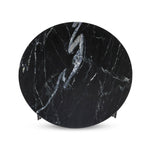 Marble Black Round Coffee Table With Iron | shipping 8/24/2025