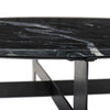 Marble Black Round Coffee Table With Iron | shipping 8/24/2025